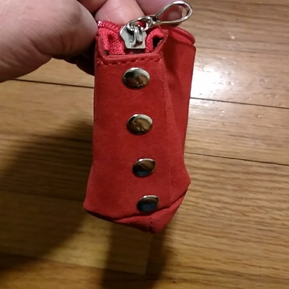 1/2 PRICE Red Suede Clutch - Picture 2 of 6